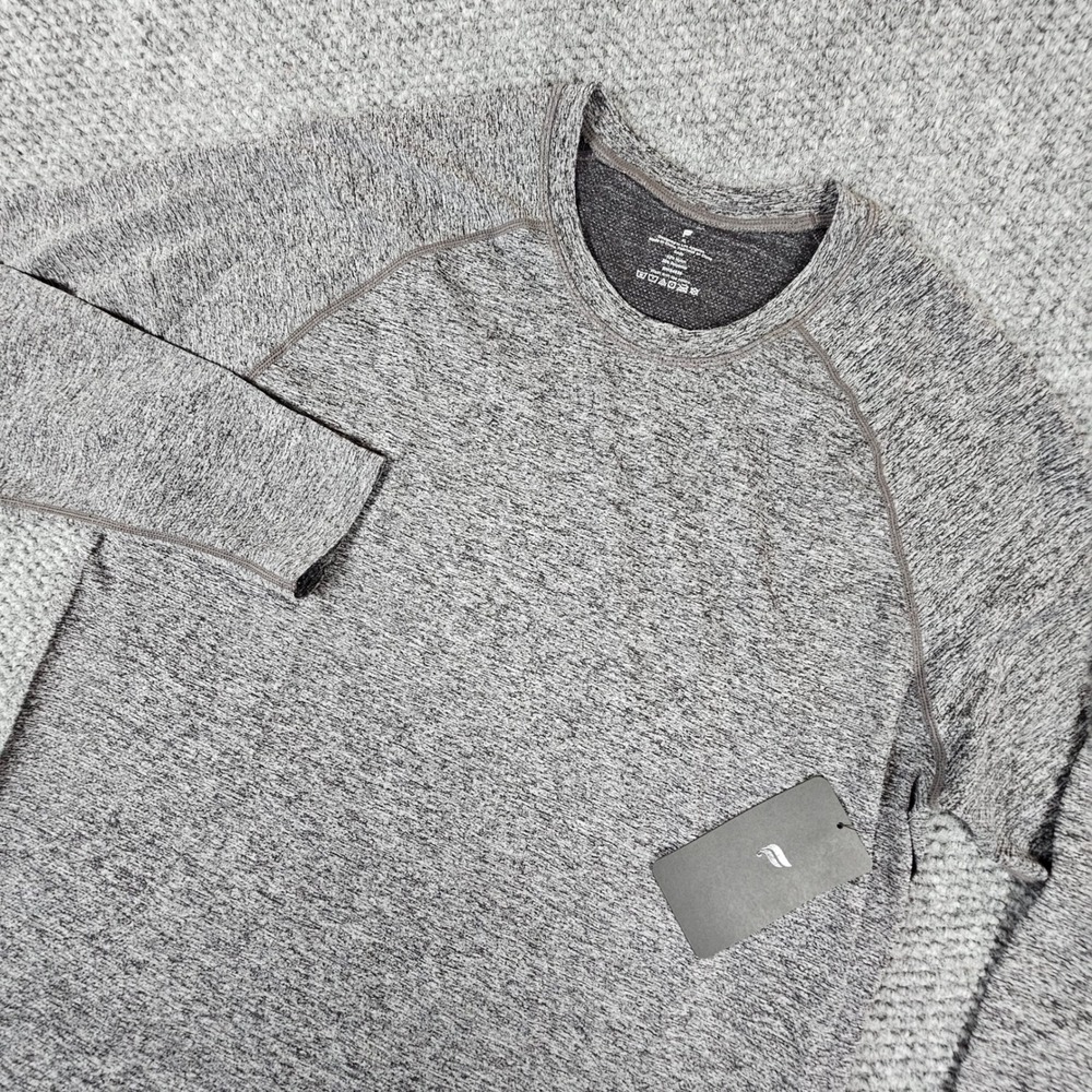 NWT Fabletics Performance Mens Training Day Long Sleeve Tee Grey Heather XL New
